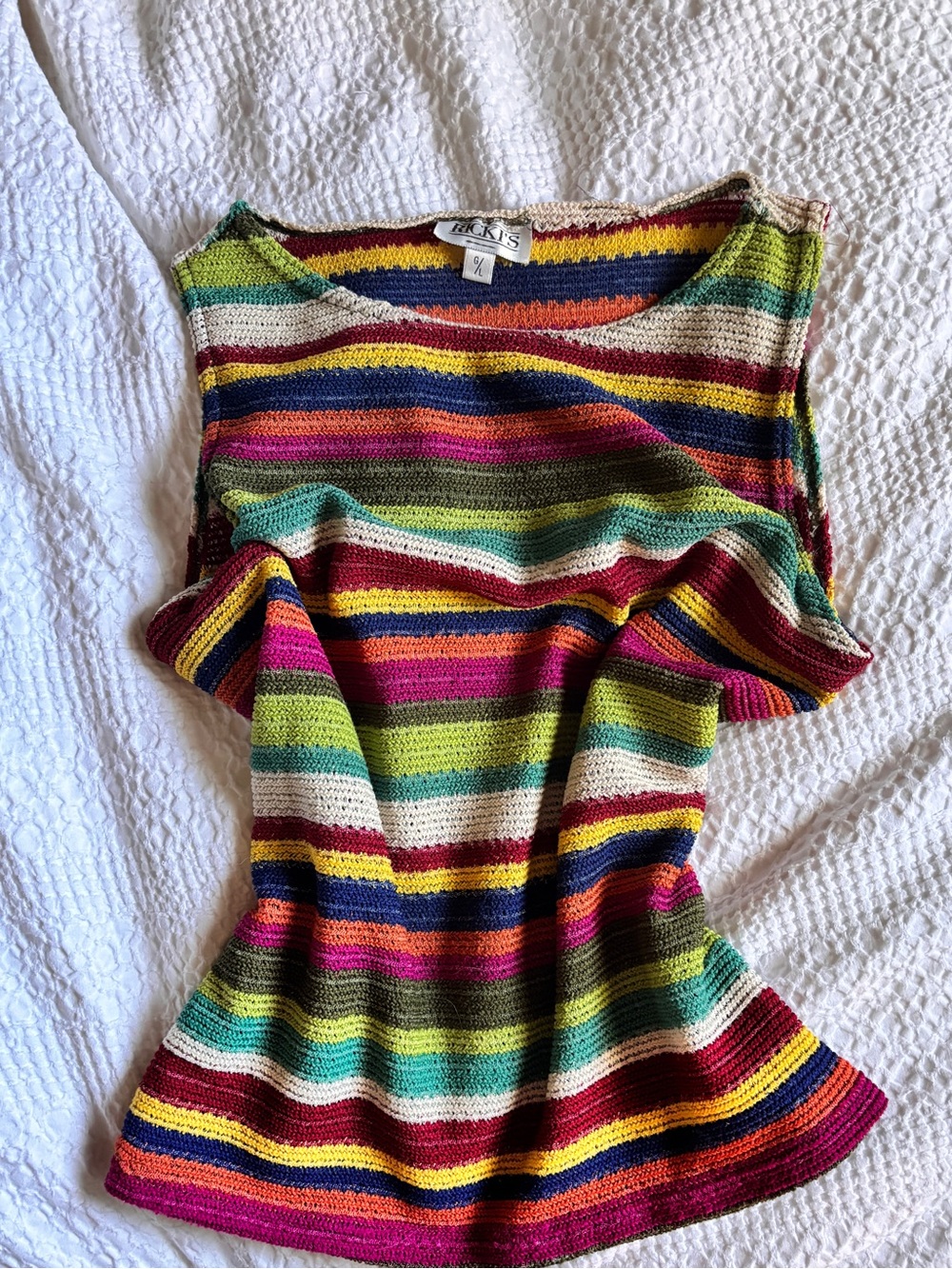 Ricki's Rainbow Striped Knit Tank Top